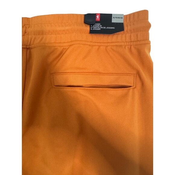 NWT Under Armour XL Mens Jogger Pants Orange Loose Fit 100% Polyester - Picture 14 of 16